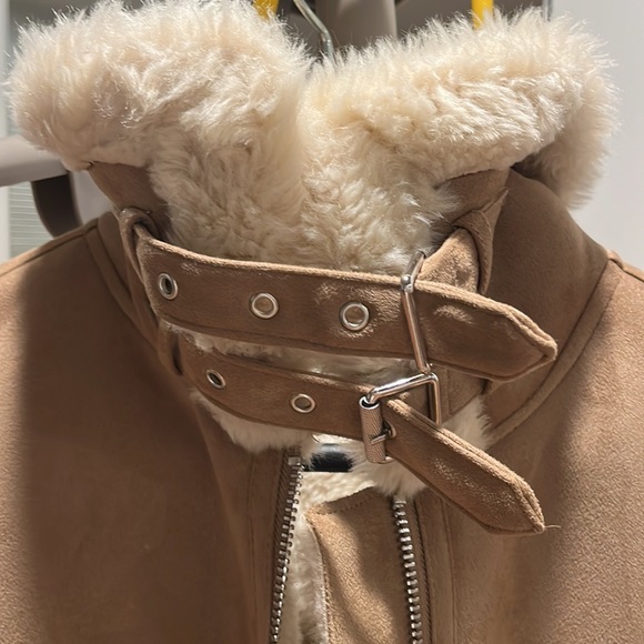 Faux lamb skin long coat - Picture 3 of 6